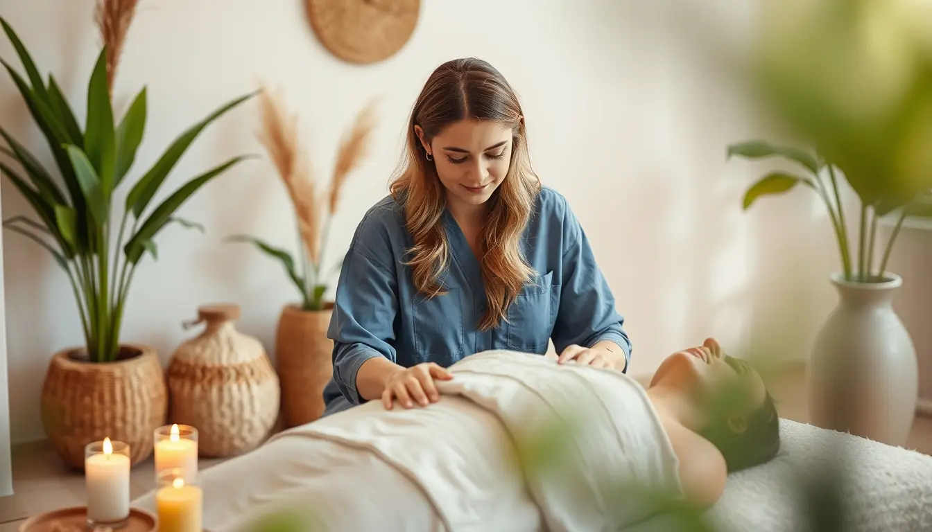 Holistic treatment session with practitioner and patient.