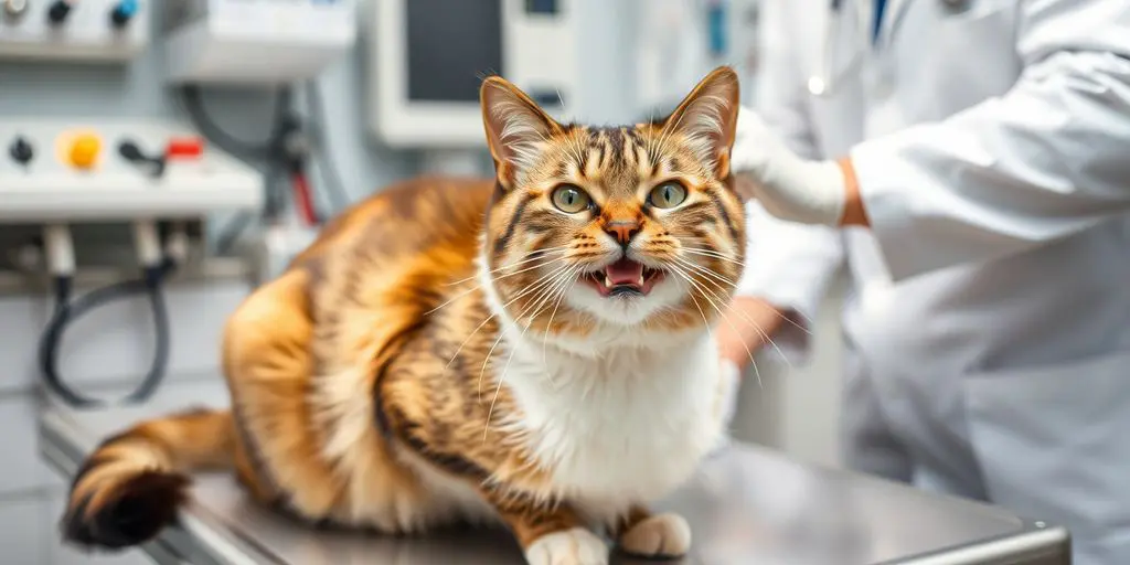 Katzenkrankenversicherung: Katze beim Tierarzt