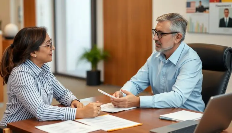 Consultation between customer and insurance expert