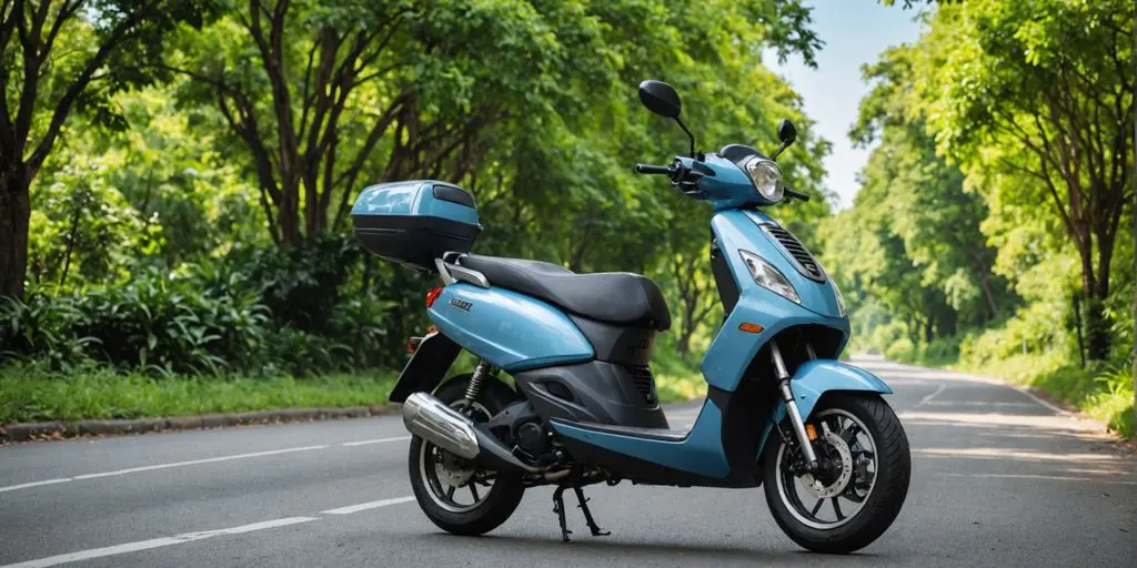 Moped Versicherung: Moped auf einer malerischen Straße