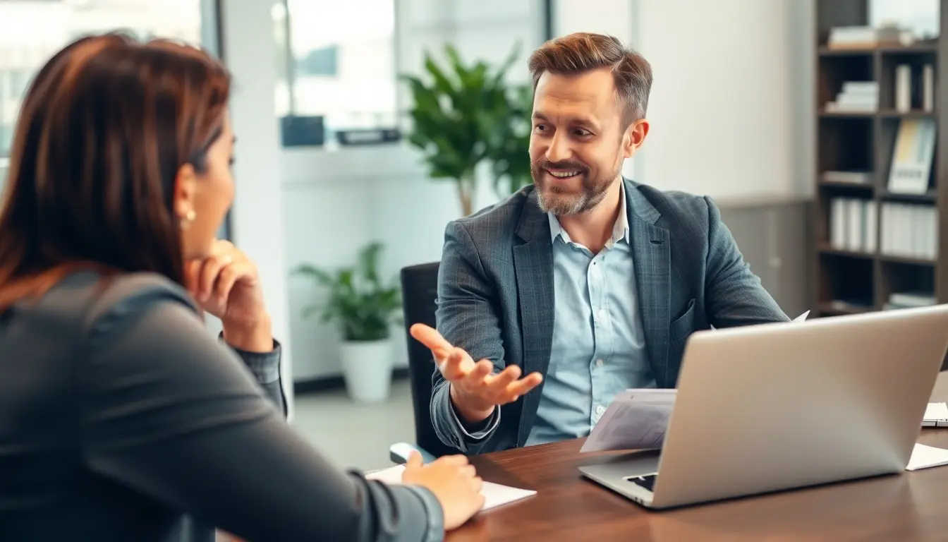 Insurance advisor explaining Rabattschutz to a client.