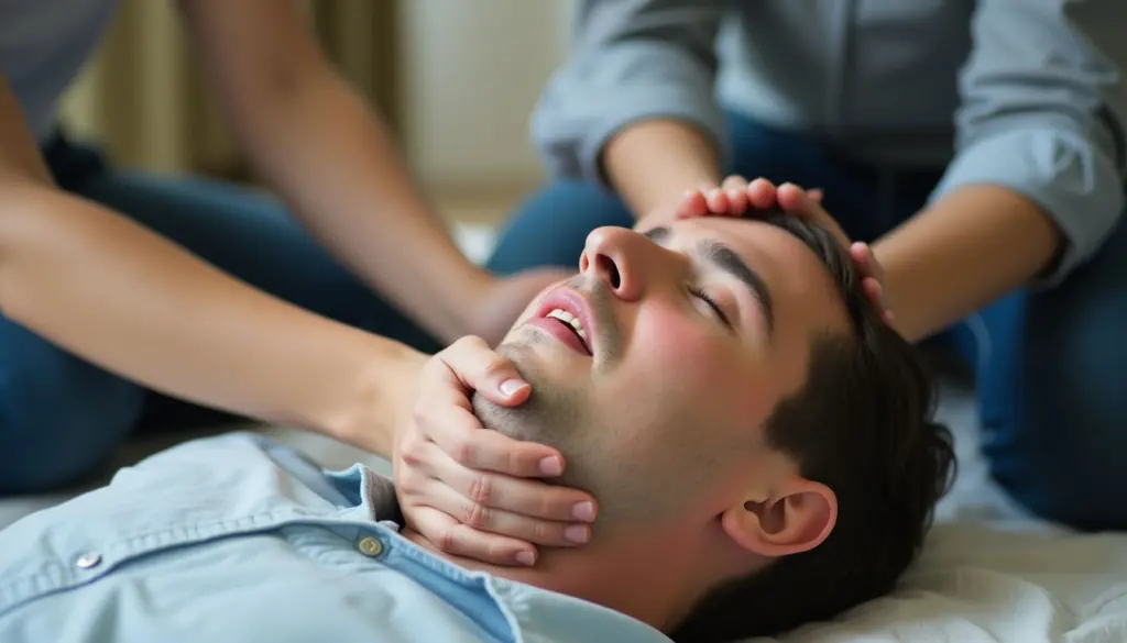 Epileptischer Anfall: Mann mit Anfall bekommt erste Hilfe