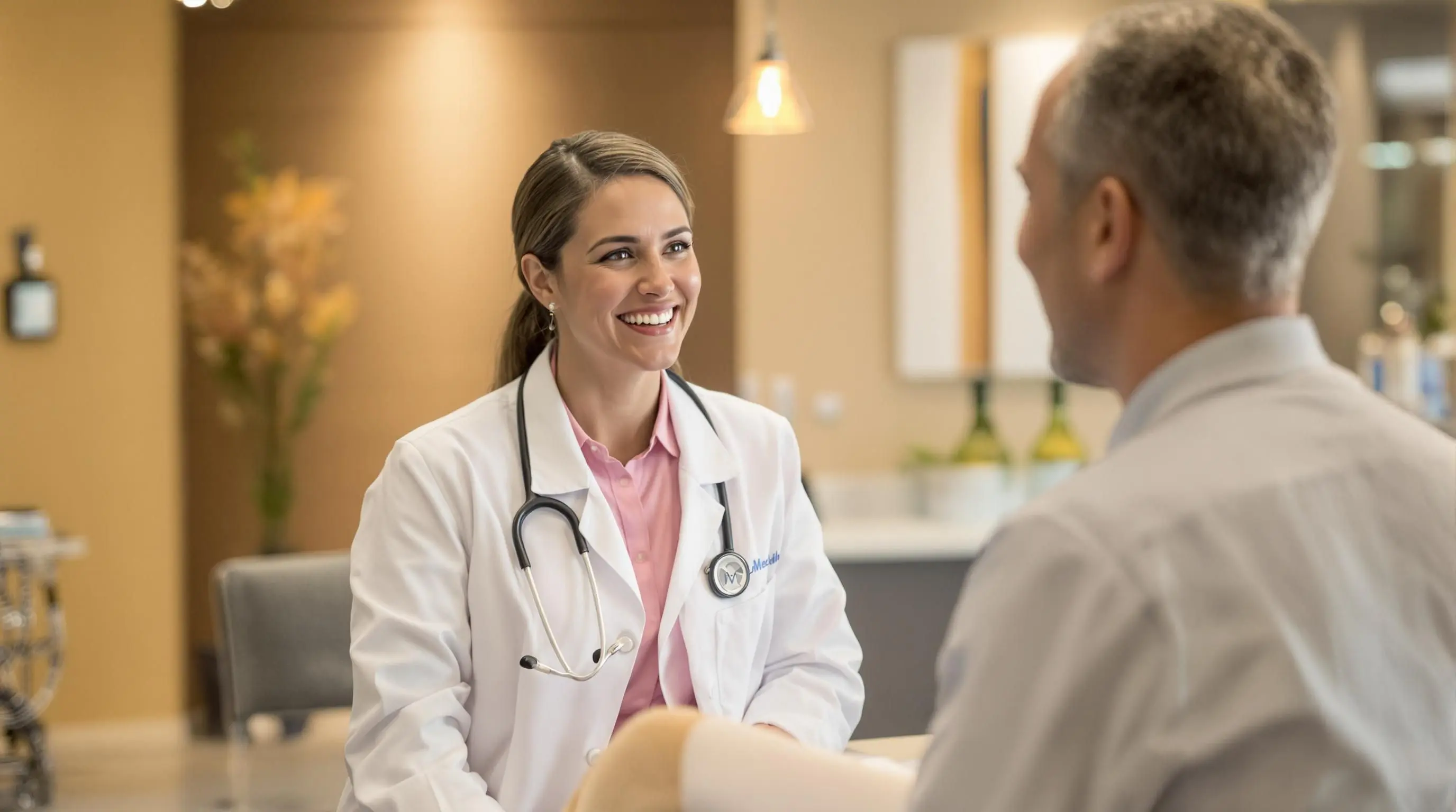 Arzt berät Patient zu Adipositas