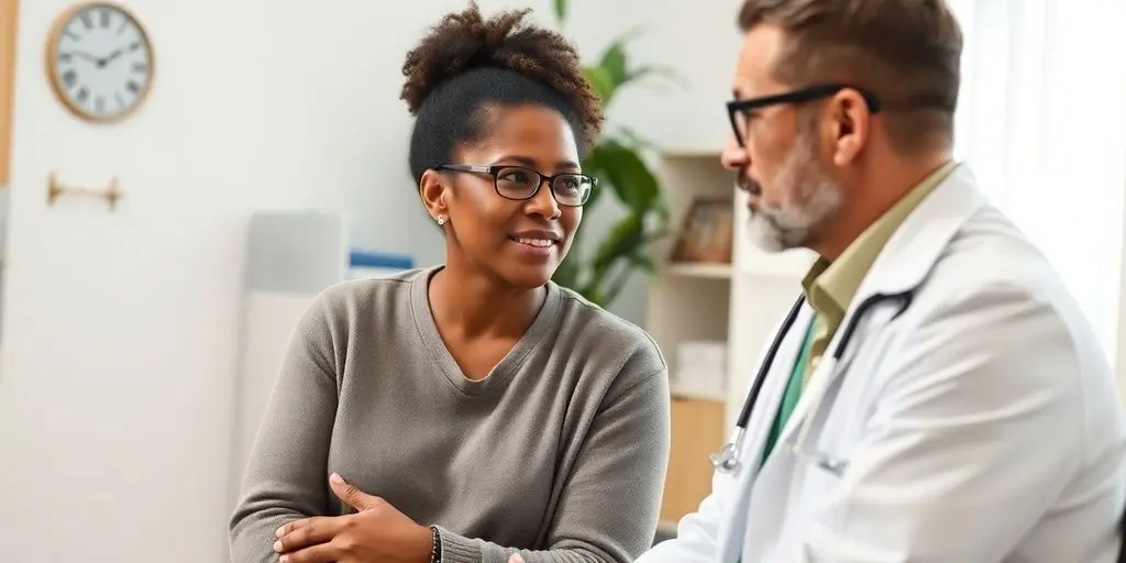 Patient und Arzt im medizinischen Gespräch.