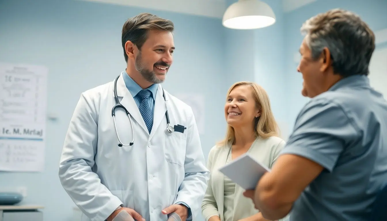 Arzt behandelt einen Polypen bei einem Patienten