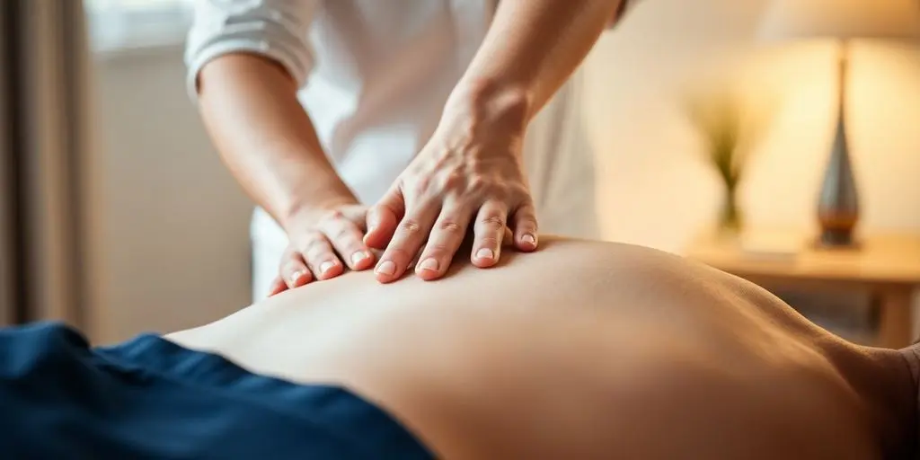 Osteopath behandelt Patient mit sanften Händen.