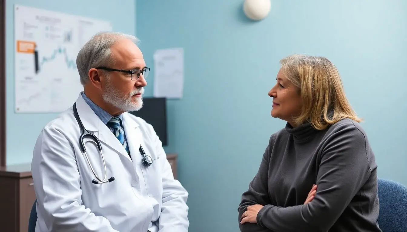 Melioidose: Doctor consulting with patient about melioidosis.