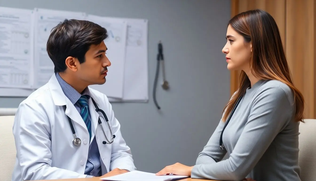 Doctor consulting with a patient about Lyme disease.