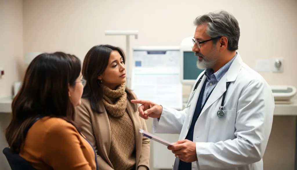 Francisella tularensis: Doctor consulting with a patient about health concerns.