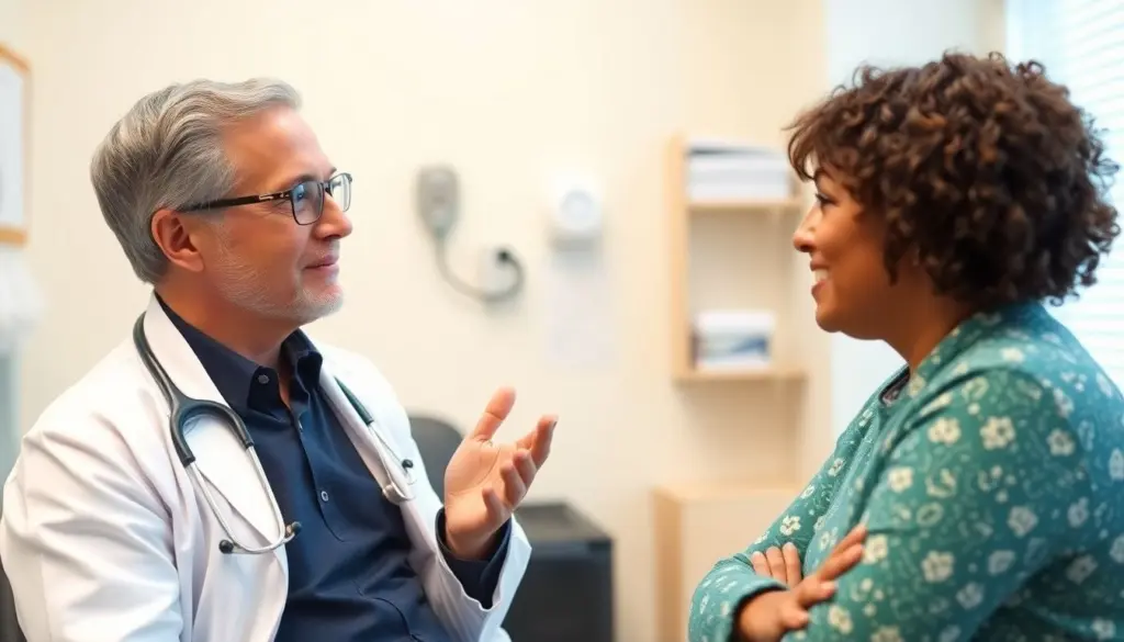 Wurmerkrankungen: Doctor consulting with a patient about worm infections.
