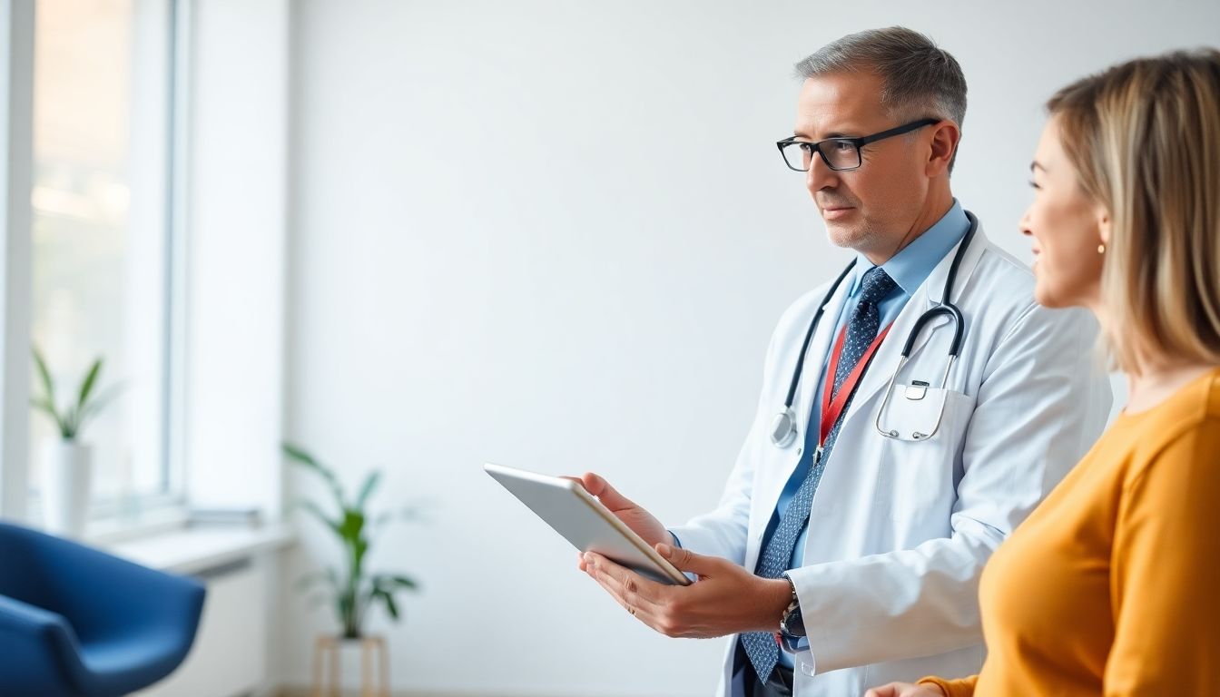 Diagnoseverfahren für Fructoseintoleranz: Arzt im Gespräch mit Patientin