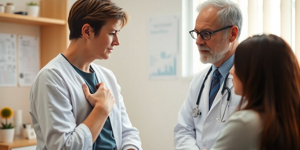 Ekzem und seine verschiedenen Formen: Patient und Arzt im hellen Behandlungsraum.