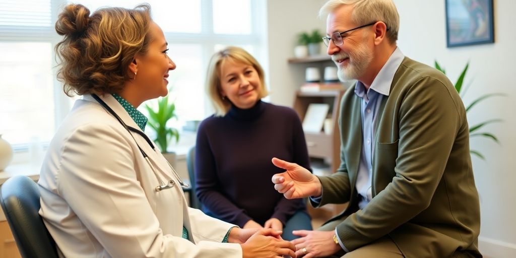 Freunde unterhalten sich über Chorea Huntington