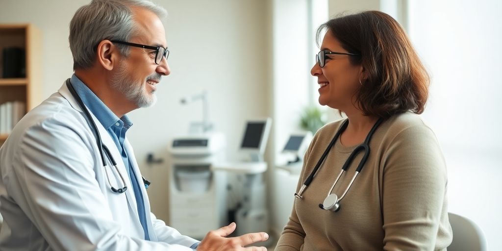 Psychologische Aspekte von chronischen Schmerzen: Arzt in einer Behandlung