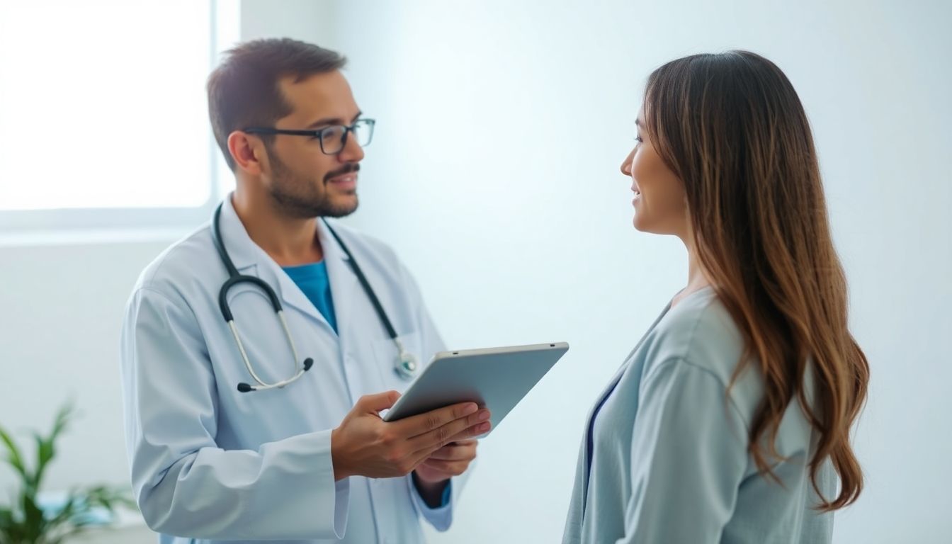 Diagnoseverfahren bei Blasenentzündung: Arzt im Gespräch mit Patientin