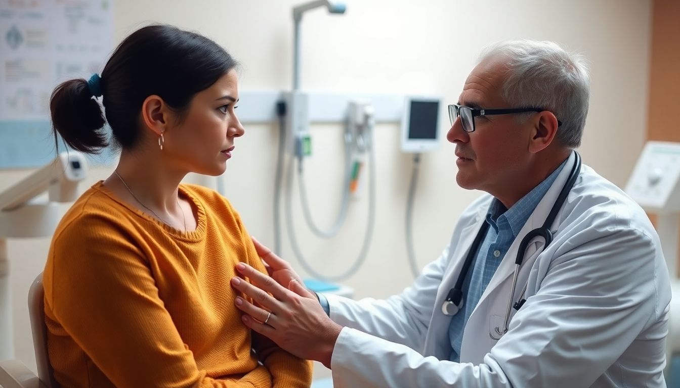 Doctor consulting with patient about Henipavirus infection.