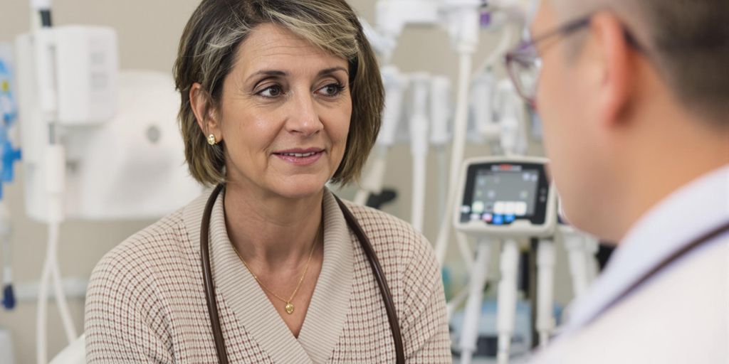 Arzt und Patient im Gespräch über Behandlungsoptionen.