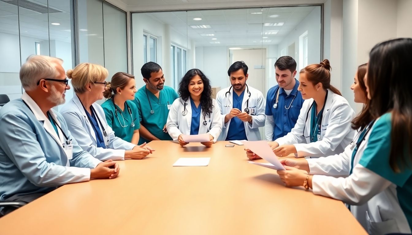 Transplantation: Ärzte besprechen sich in einem hellen Büro.