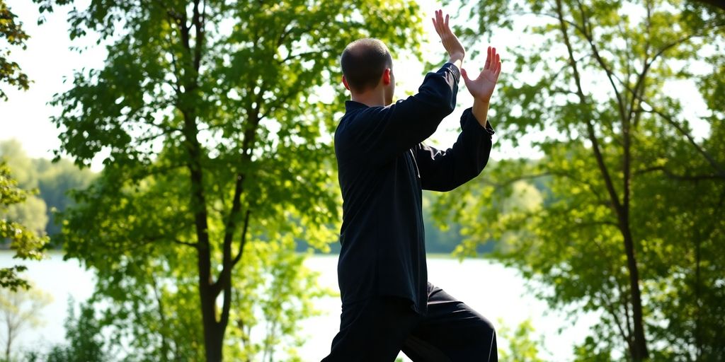 Taiji-Übung im Freien
