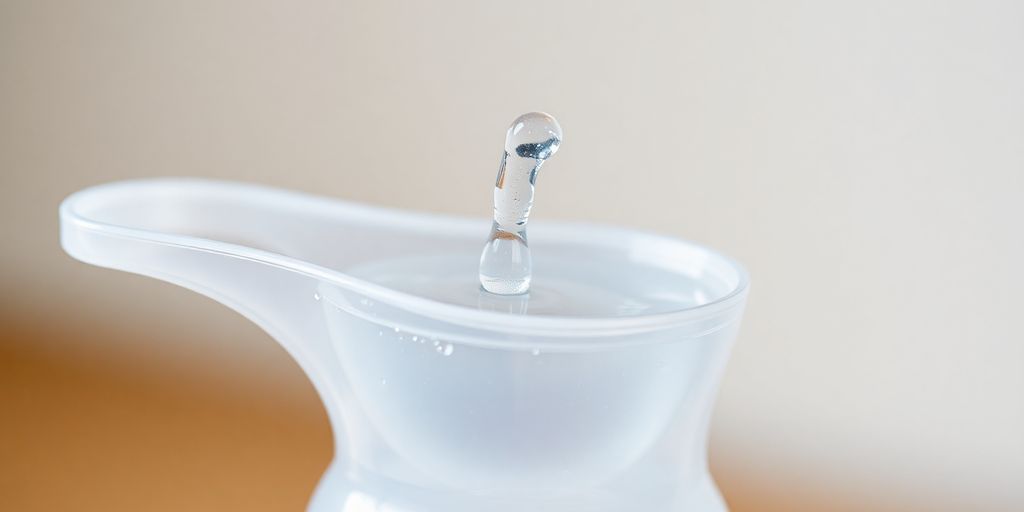 Nasendusche, sauber, glänzend, tropfend, Wasser
