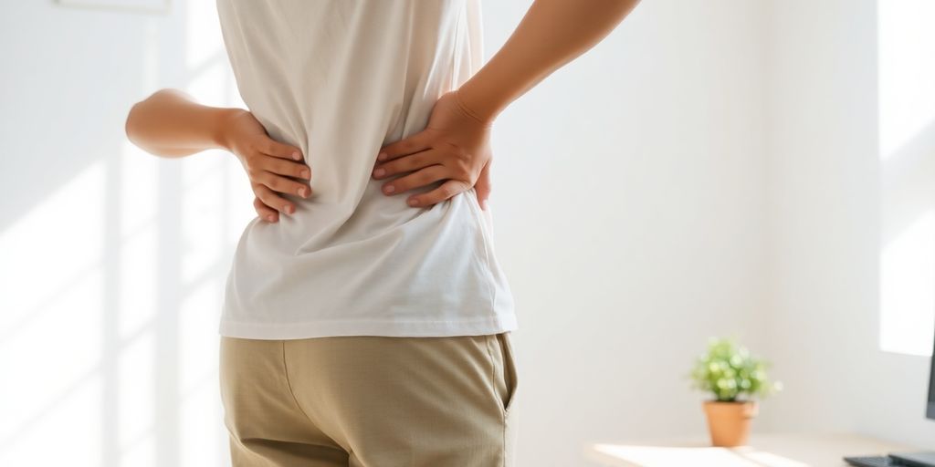 Person macht Übungen für kräftigen Rücken.