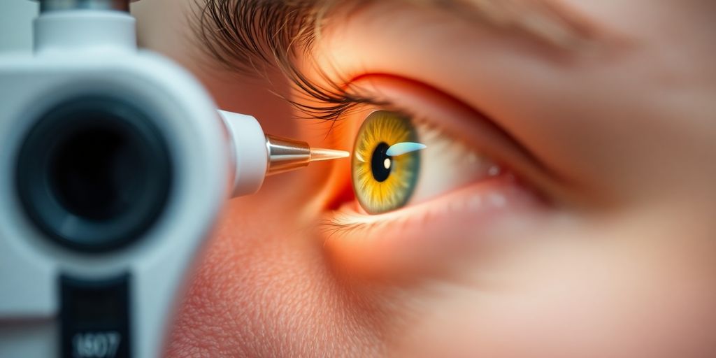 Augenuntersuchung mit Tonometer