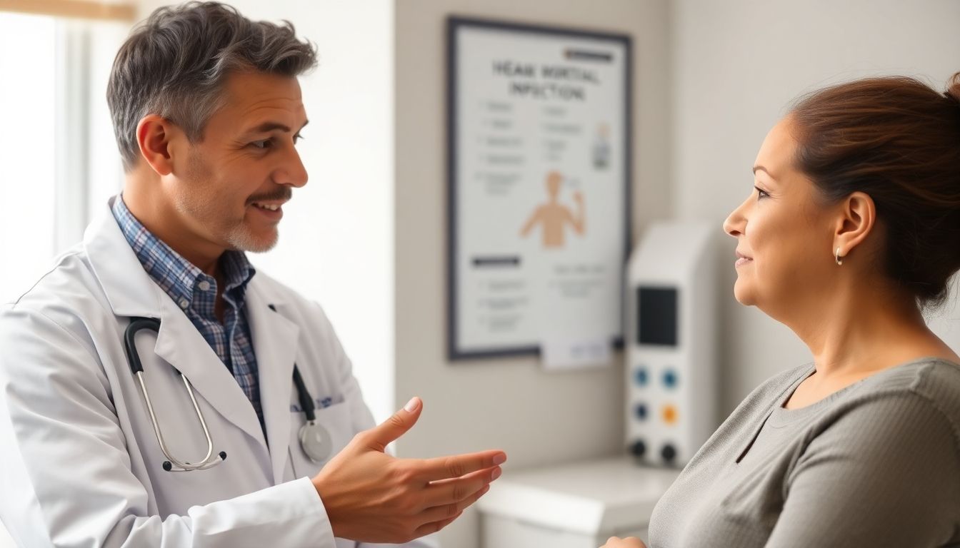 Langzeitfolgen von Wurmerkrankungen: Doctor consulting with a patient about worm infections.