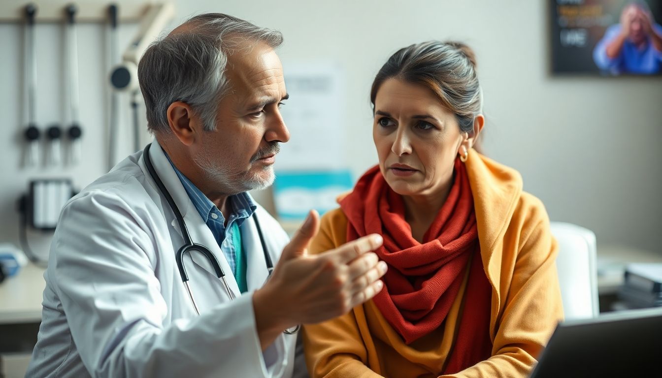 Doctor and patient discussing Medinawurm infection.
