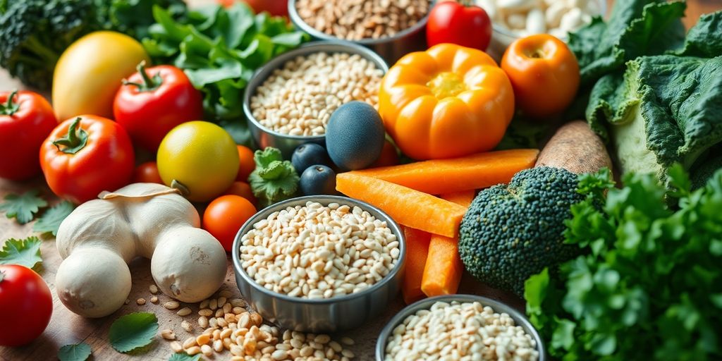 Gesunde Lebensmittel zur Unterstützung der Ernährung bei Aspergillose.