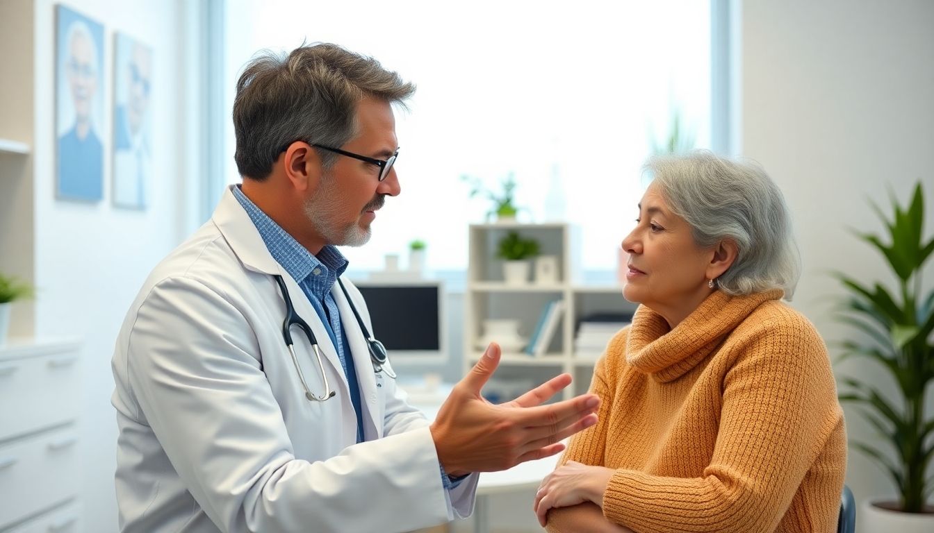 Campylobacteriose Doctor and patient in a bright medical office.