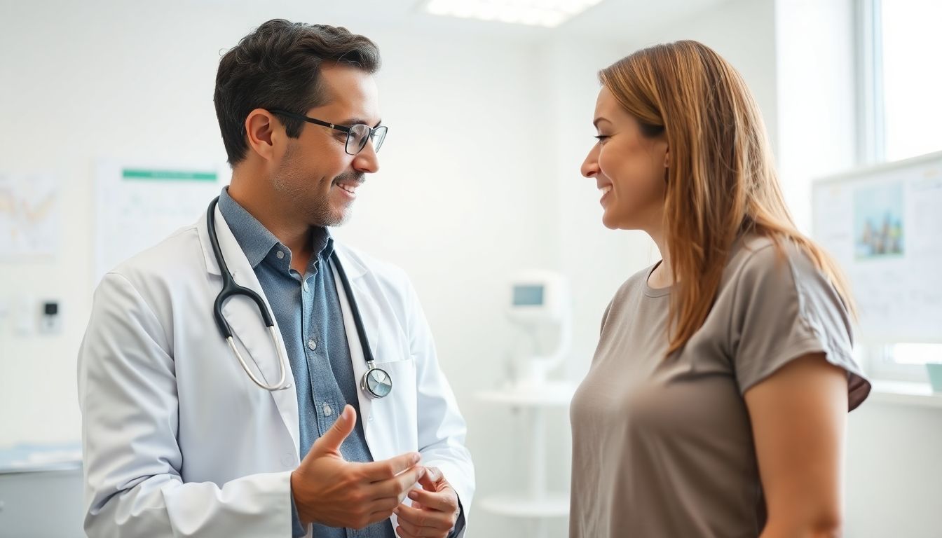 Arzt behandelt Ursachen der creeping eruption bei einer jungen Frau