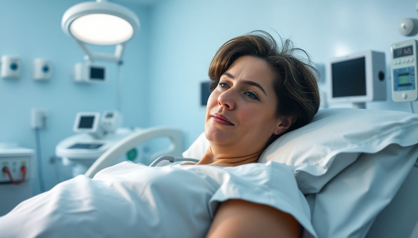 Sepsis: Patient resting in a bright hospital room.