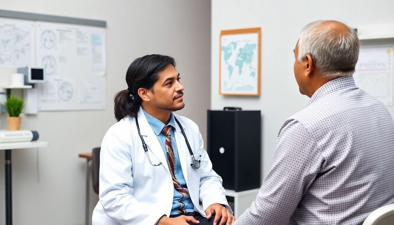 Doctor and patient discussing Melioidose treatment options.