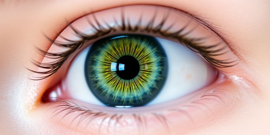 Glaukomfrüherkennung: Nahaufnahme eines Auges mit grüner Iris