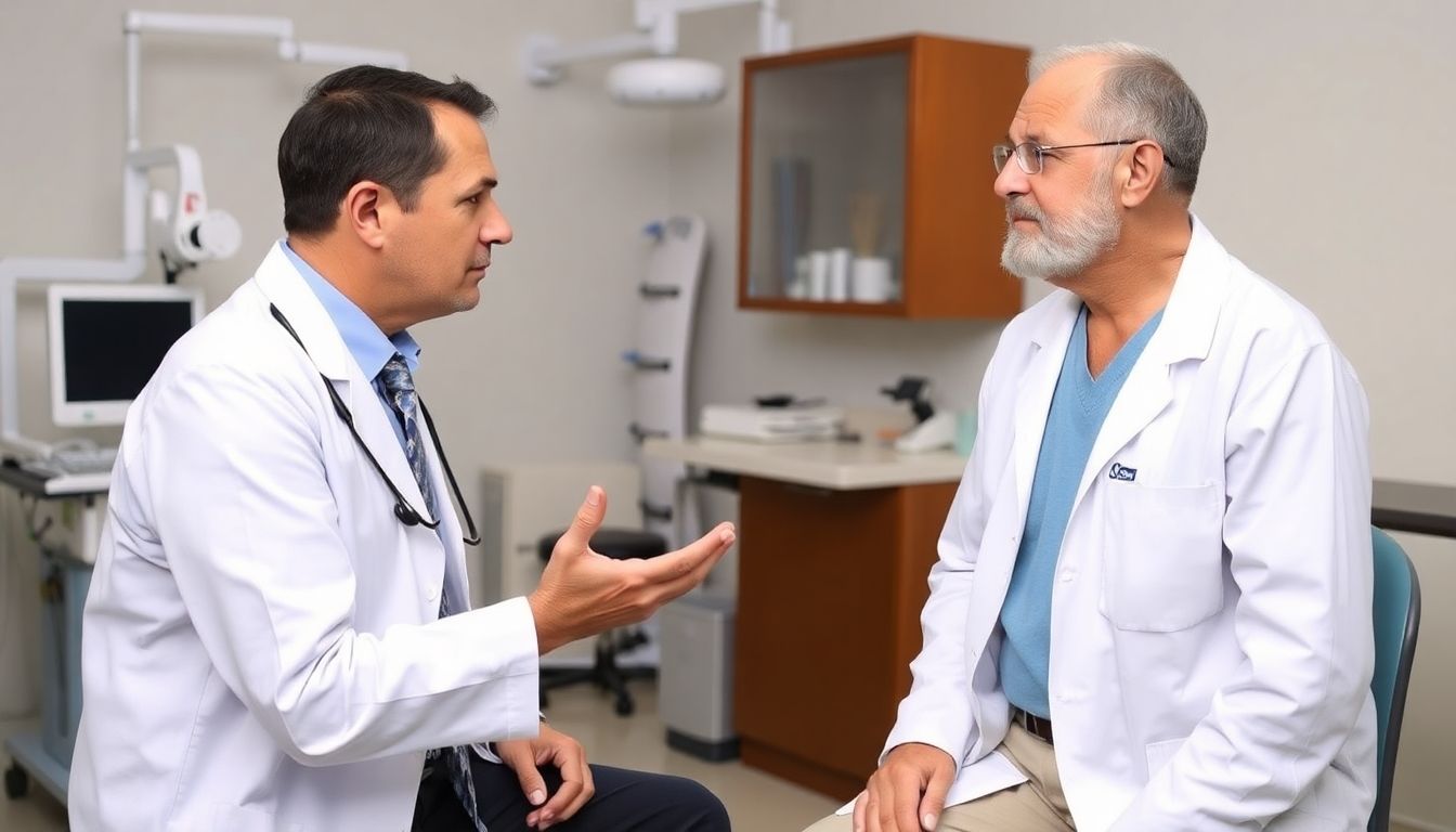 Doctor consulting with a patient about Ulcus molle.