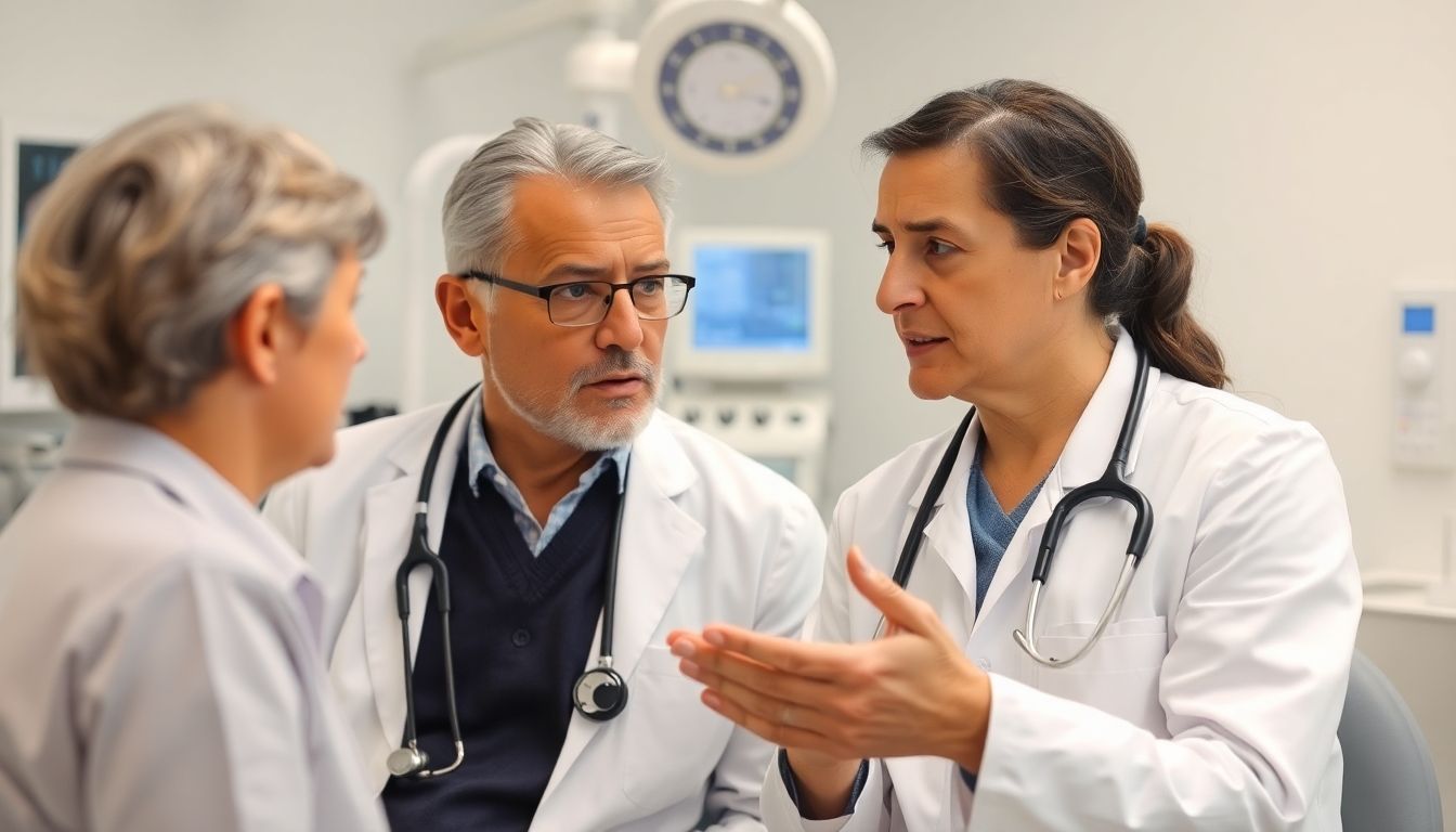 Doctor consulting patient about myiasis treatment.