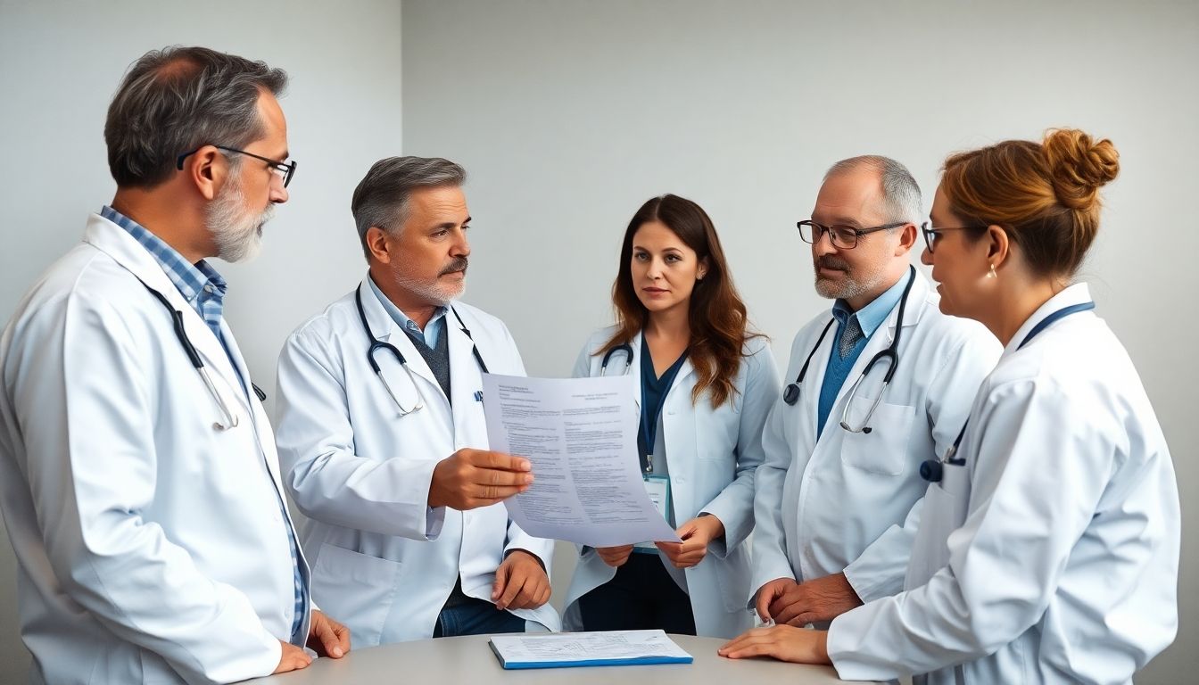 Thrombendarteriektomie: Ärzte besprechen einen medizinischen Fall.