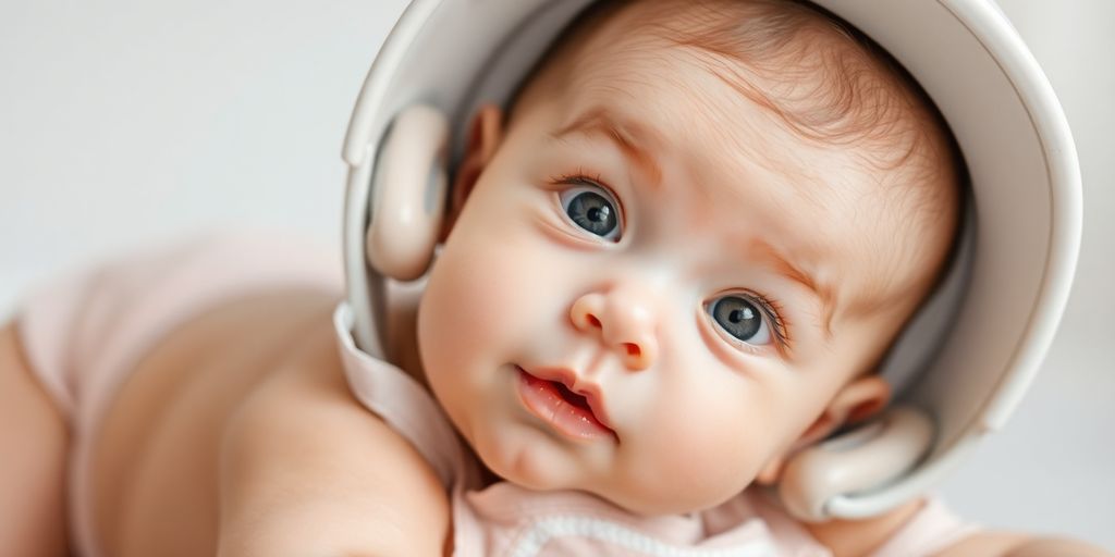 Helmtherapie: Baby mit Helm