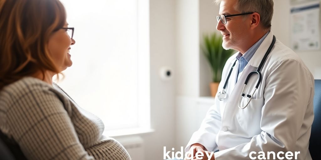 Patient und Arzt im medizinischen Gespräch über Nierenkrebs.