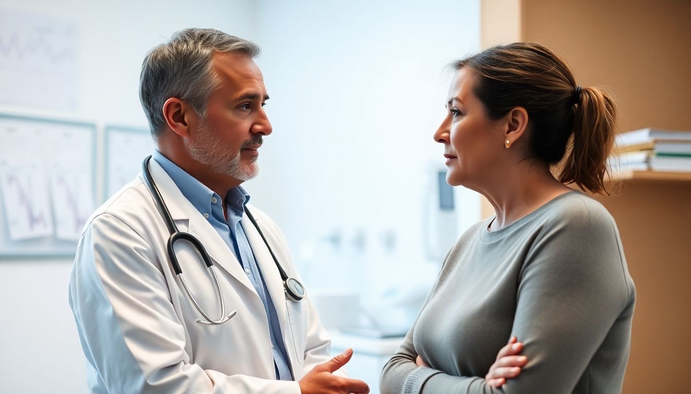 Thrombopenie: Arzt berät Patientin