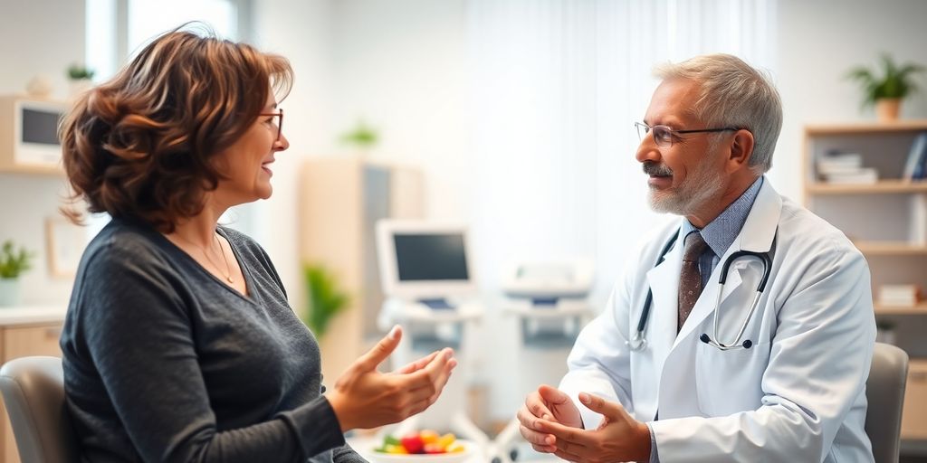 Patient und Arzt besprechenThrombose: Komplikationen und Folgen