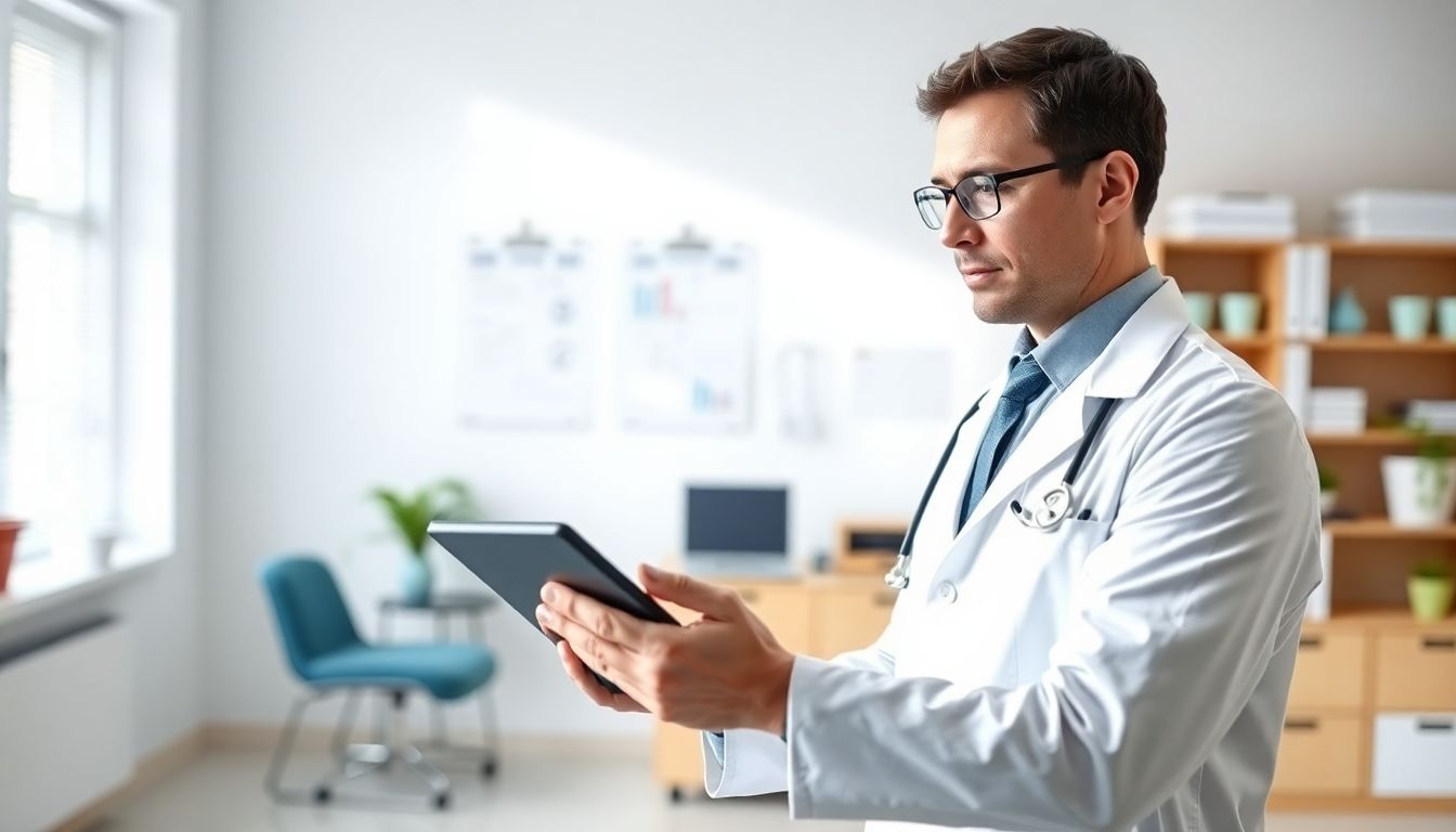 Arzt recherchiert Zusammenhang zwischen Strongyloidiasis und anderen Erkrankungen