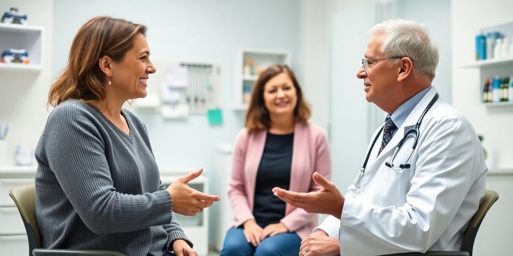 Herpes Zoster und chronische Erkrankungen: Arzt im Gespräch mit einer Patientin