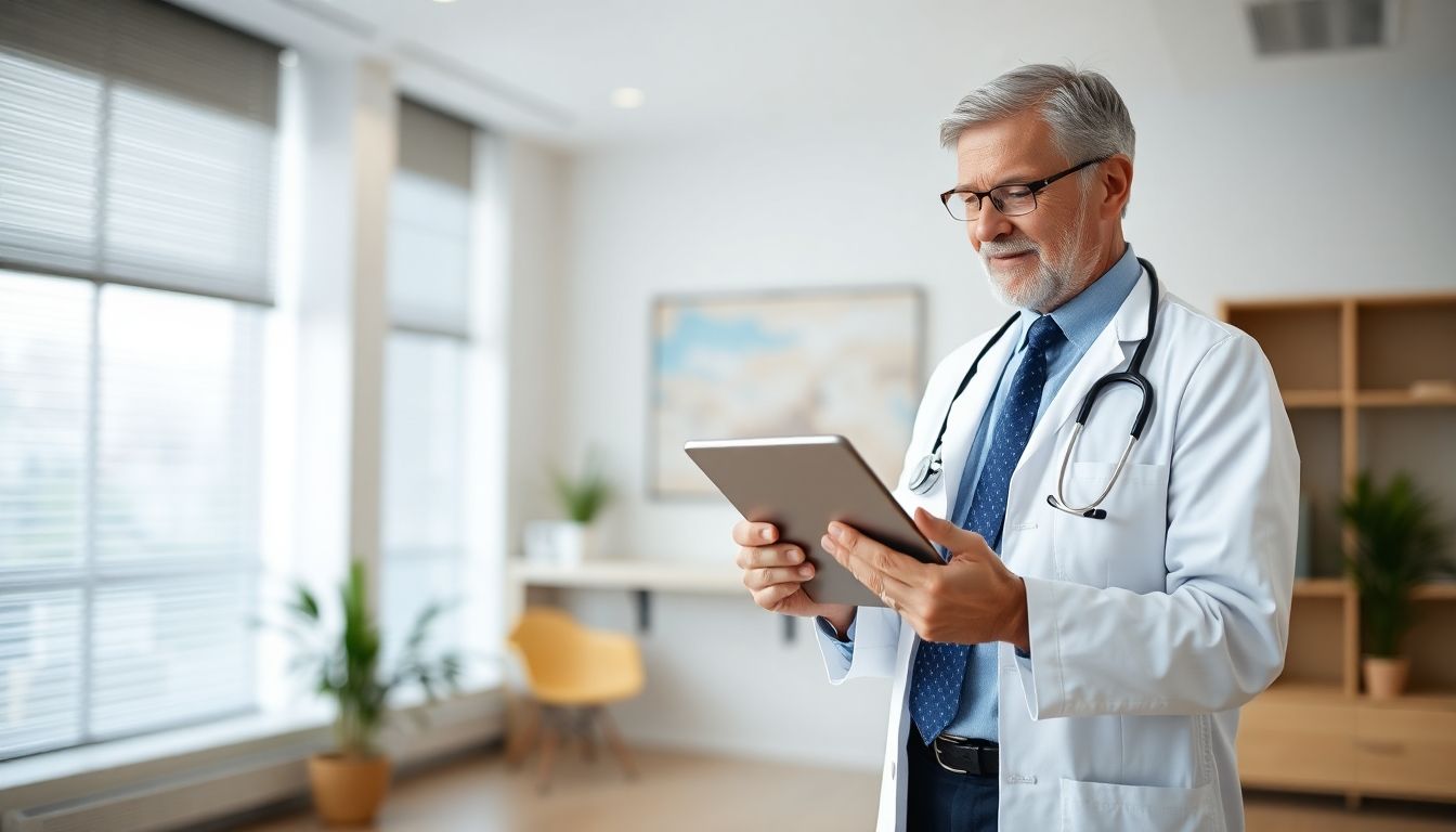 Inkontinenz und Sexualität: Arzt mit Tablet