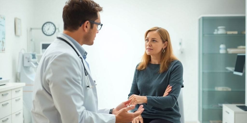 Patient und Arzt im Gespräch über Keuchhusten