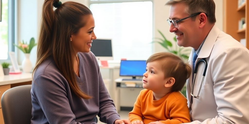 Lebensstil und Lebergesundheit: Patient und Arzt in einer hellen Arztpraxis.