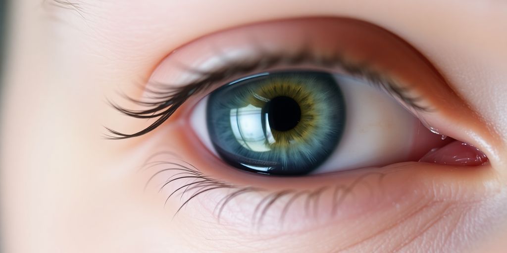 Nahaufnahme eines menschlichen Auges, das in die Ferne blickt