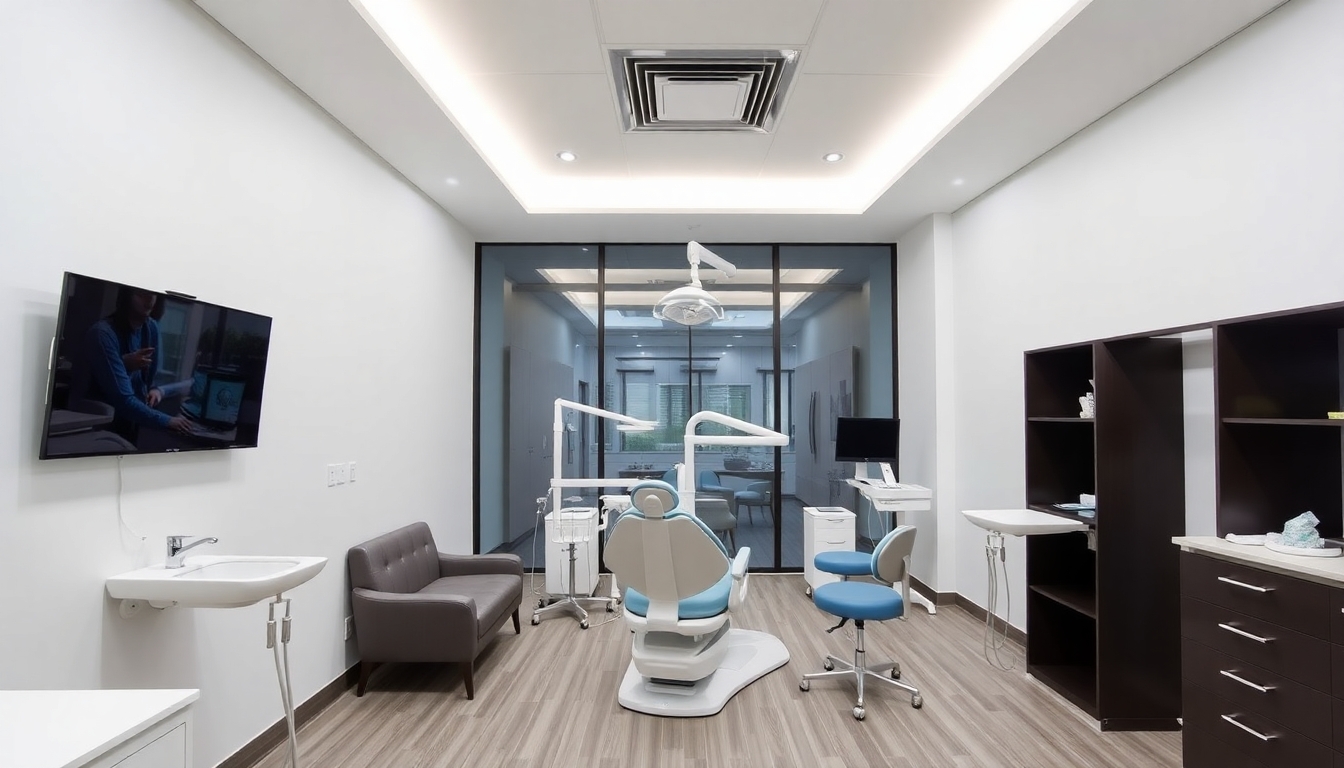 Modern dental practice interior with advanced equipment.
