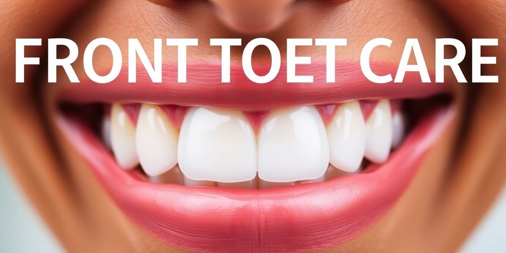 Gesunde Frontzähne mit strahlendem Lächeln.