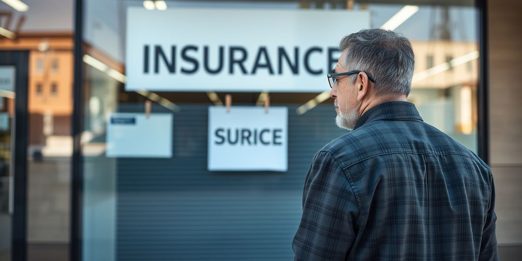 Worried business owner in empty store